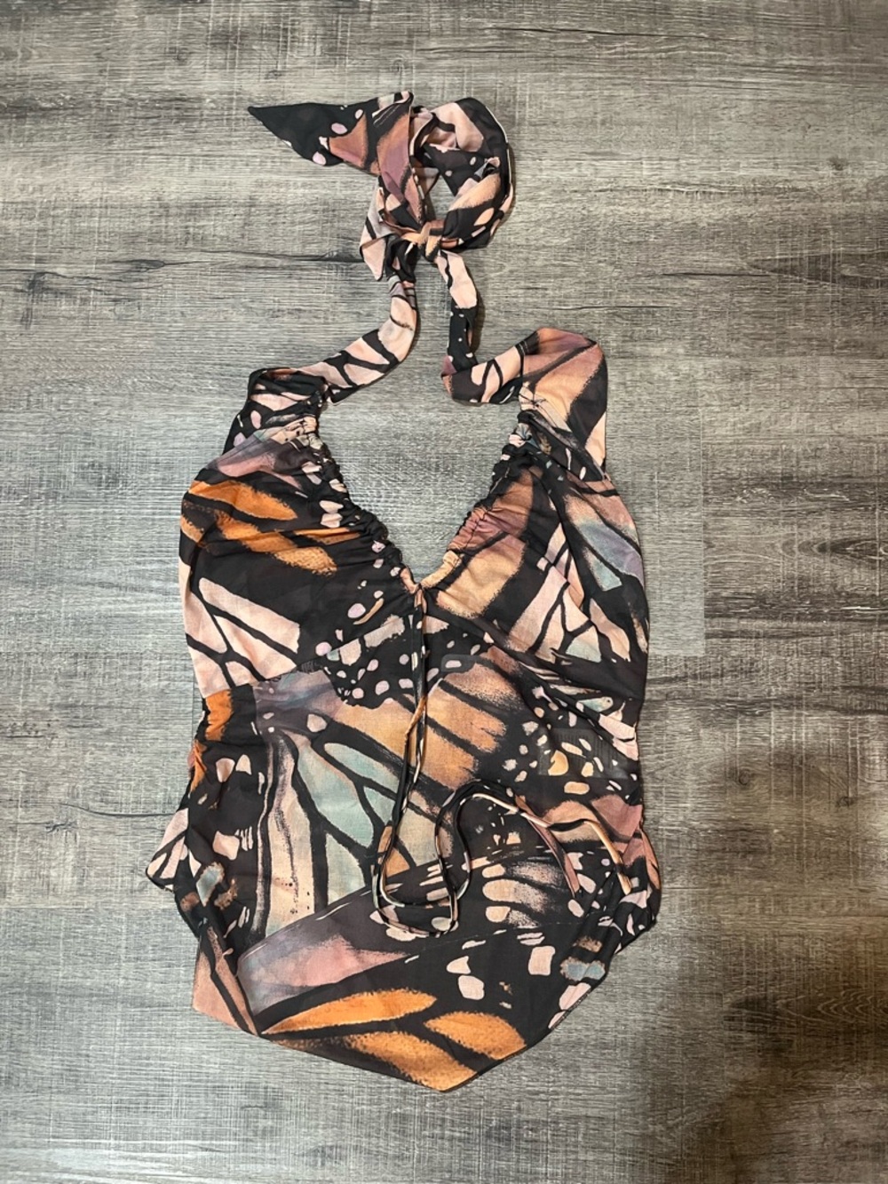 FREE PEOPLE Butterfly Effect Halter Top in Butterfly Combo - Picture 3 of 7